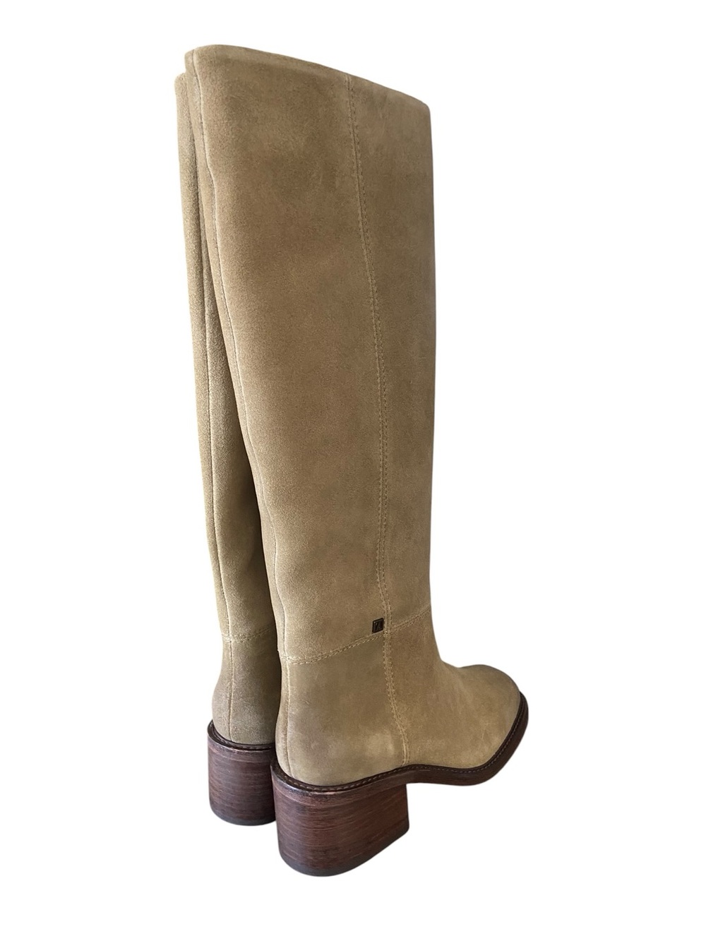 Franco Sarto Knee-High Genuine Leather Boots in Beige Taupe - Picture 7 of 16
